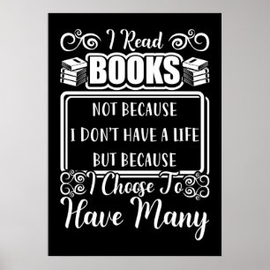 Lektorat Ich habe viele Bücher Poster