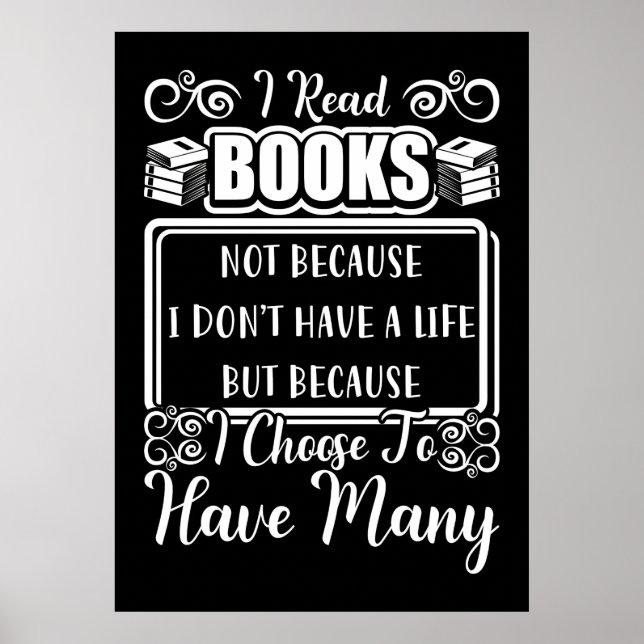 Lektorat Ich habe viele Bücher Poster (Vorne)