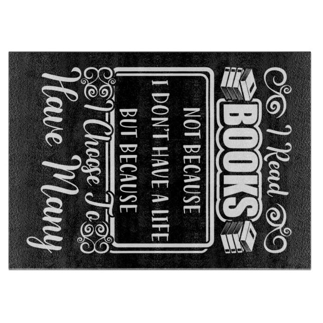 Lektorat Ich habe viele Bücher Schneidebrett (Vorderseite)