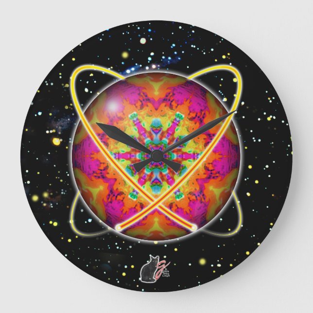 Lektron Orbz Große Wanduhr (Vorderseite)