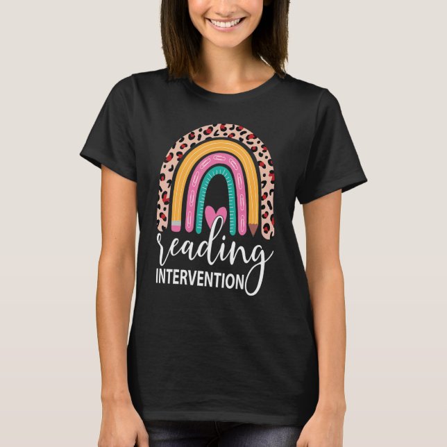 Lektüre der Intervention Rainbow Leopard Lehrerin  T-Shirt (Vorderseite)