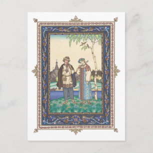 Lel & Snegurochka Russische Folktale Postkarte