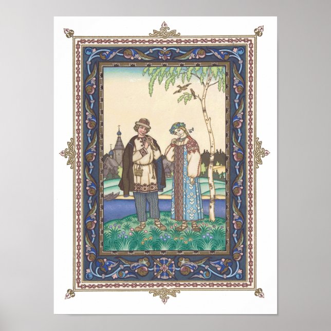 Lel & Snegurochka Russisches Folktale-Poster Poster (Vorne)