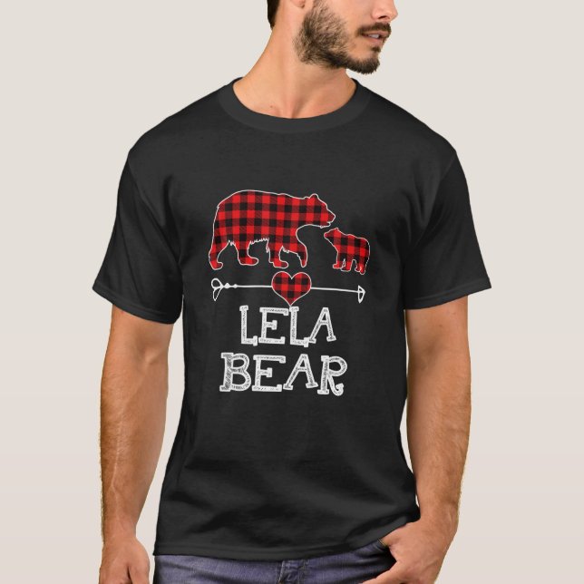 Lela Bear, Red Buffalo Kariert Lela Bear Pajama T-Shirt (Vorderseite)