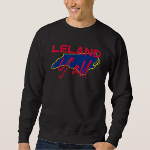 Leland North Carolina Yall Nc Pride Staat Karte Ni Sweatshirt