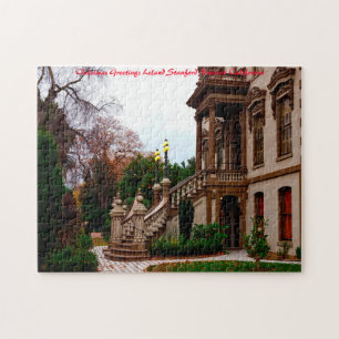 Leland Stanford Mansion.Christmas Grüße Puzzle