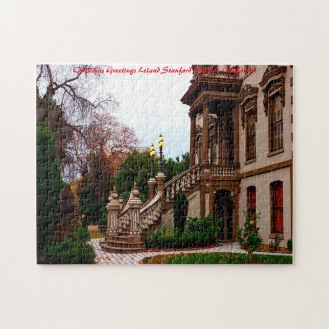 Leland Stanford Mansion.Christmas Grüße Puzzle (Horizontal)