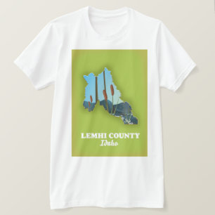 Lemhi Landkreis, Idaho Karte T-Shirt