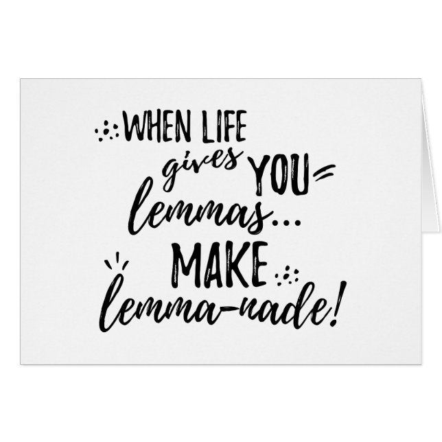 Lemmas (Lemonade) Mathematics Linguistics Spaß (Vorderseite (Horizontal))