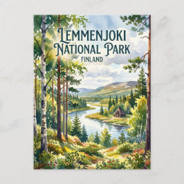 Lemmenjoki-Nationalpark Finnland Postkarte