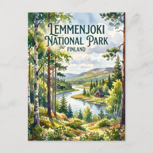 Lemmenjoki-Nationalpark Finnland Postkarte