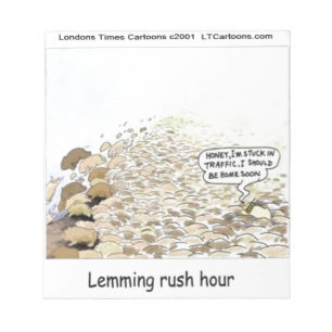 Lemminge Rush Hour Lustig Notizblock