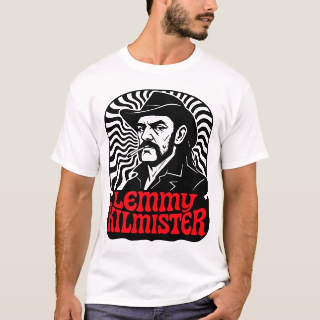 Lemmy Kilmister Psychedelic Rock Porträt T-Shirt (Vorderseite)