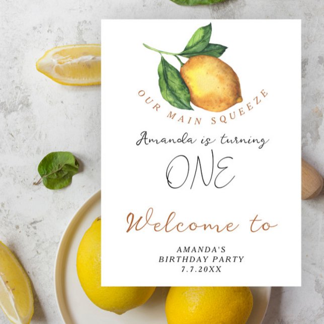 Lemon 1. Geburtstag Party Poster (Von Creator hochgeladen)
