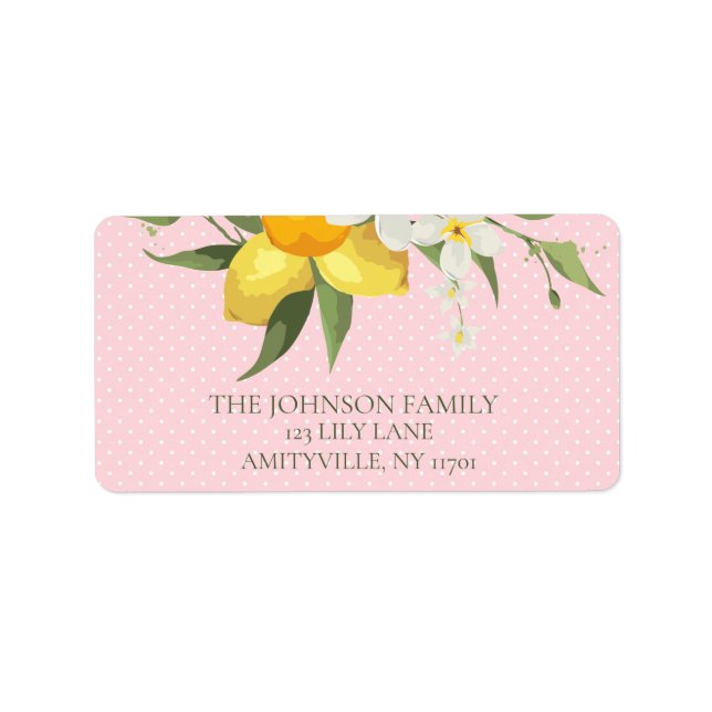 Lemon Address Label Adressaufkleber (Vorne)