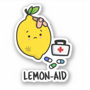 Lemon aid Funny First Aid Lemon Pun Aufkleber