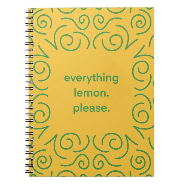 Lemon alles Spiral Notebook Notizblock (Vorderseite)