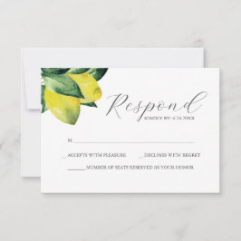 Lemon Amalfi Tile Brautparty RSVP Card