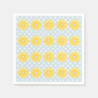 Lemon and Light Blue Summer Napkins Serviette
