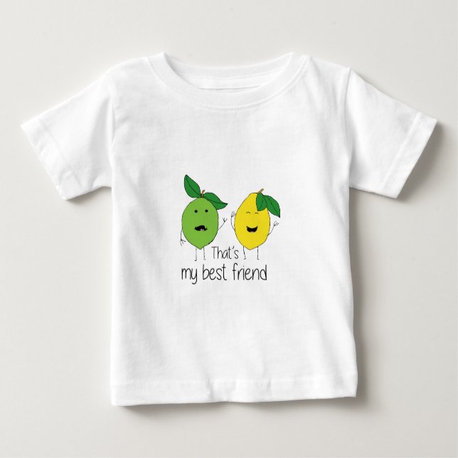 Lemon and Limon Best Friends BESTE FREUNDIN Baby T-shirt (Vorderseite)