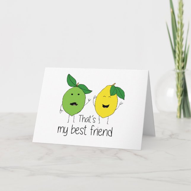 Lemon and Limon Best Friends BESTE FREUNDIN Karte (Vorderseite)