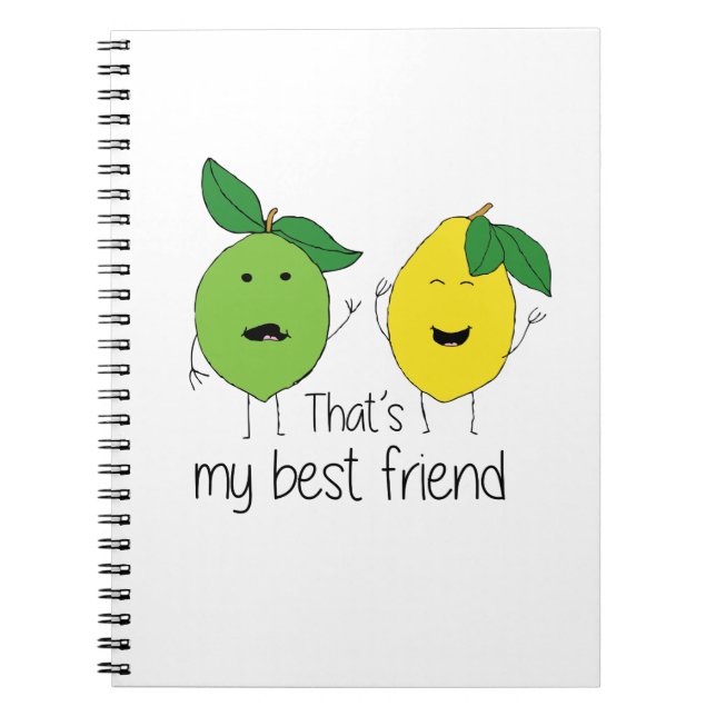 Lemon and Limon Best Friends BESTE FREUNDIN Notizblock (Vorderseite)