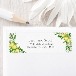 Lemon Aquarell elegantes italienisches Rücksendee
