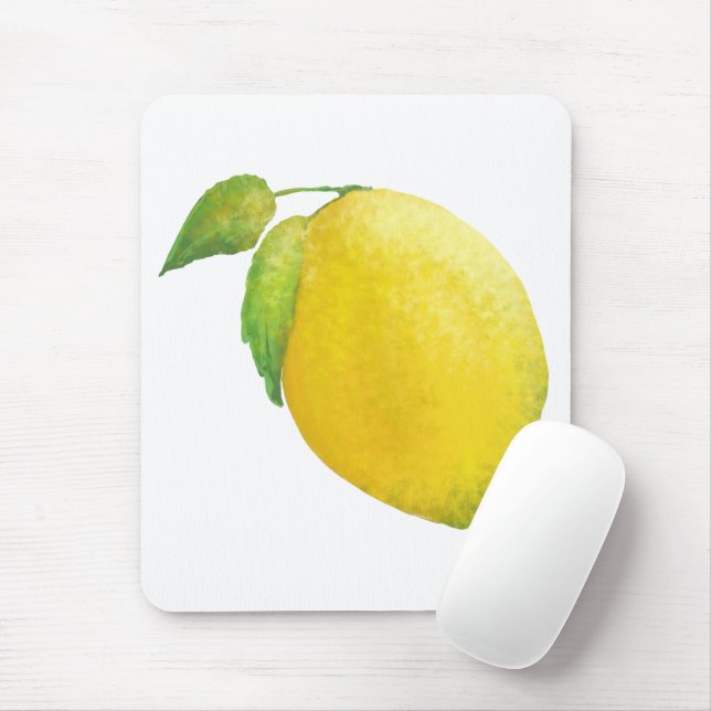 Lemon Aquarellmalerei Mousepad (Mit Mouse)