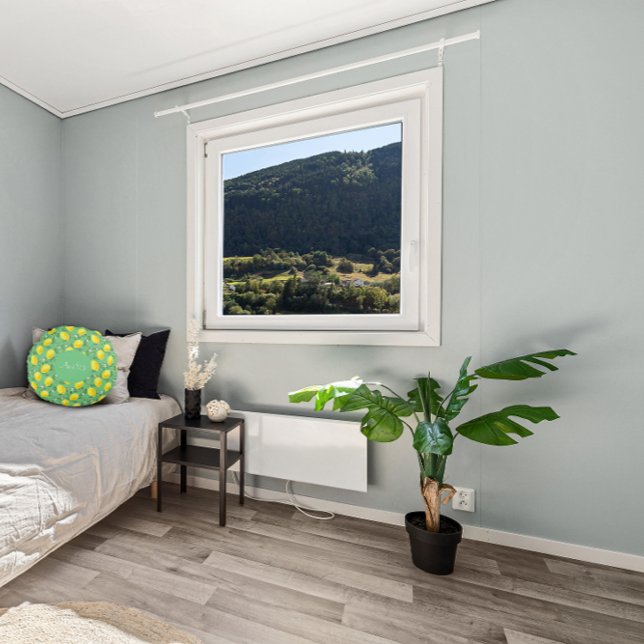 Lemon Aquarellmuster Rundes Kissen (Von Creator hochgeladen)