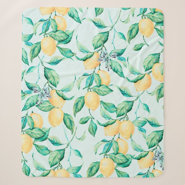 Lemon Aquarellmuster Sherpadecke (Vorderseite)