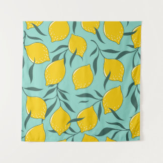 Lemon Art Fashion Abstrakt Nahtlos Wandteppich