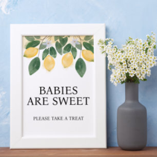 Lemon Babies sind Sweet Baby Shower SIgn Poster