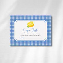 Lemon Baby Blaue Karierte Diaper Tombola
