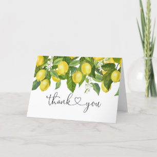 Lemon Baby Dusche Danke Karte
