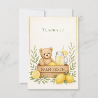 Lemon Baby Dusche Danke Karte