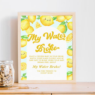 Lemon Baby Dusche Mein Wasser Broke Spiel Poster