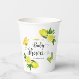 Lemon Baby Dusche Niedlich Citrus Personalisiertes Pappbecher