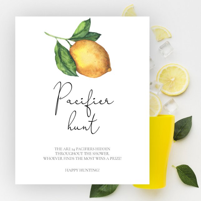 Lemon Baby Dusche Schnuller Jagd Spiel Poster (Von Creator hochgeladen)