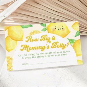 Lemon Baby Dusche wie Big Mommy Bly Game Begleitkarte