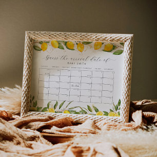 Lemon-Baby-Party Rate den Geburtstermin-Kalender Poster