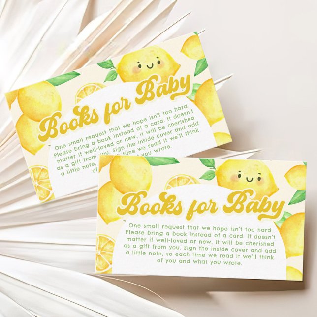 Lemon Baby Shower Books für Baby Begleitkarte (Von Creator hochgeladen)