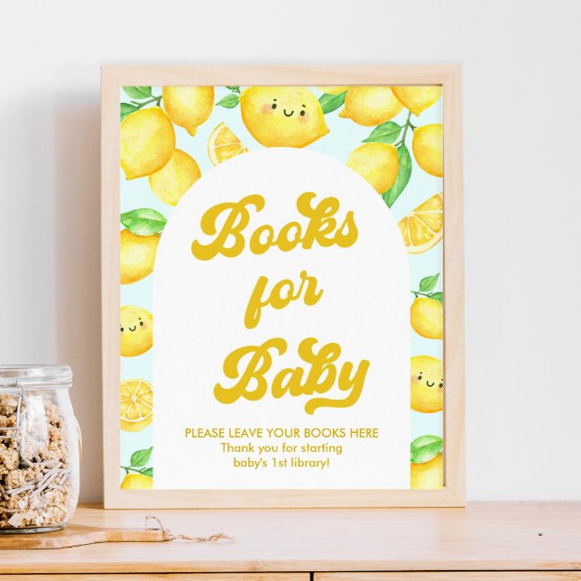 Lemon Baby Shower Books für Baby Poster (Von Creator hochgeladen)