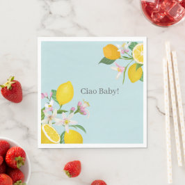 Lemon Baby Shower, Ciao Baby, italienisches Thema Serviette