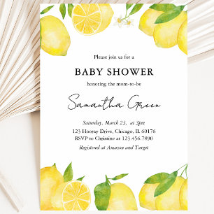 Lemon Baby Shower Einladung