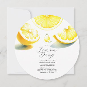 Lemon Baby Shower Einladungen Lemondrop Thema