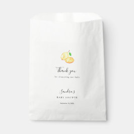 Lemon Baby Shower Elegant Danke Script Chic Geschenktütchen