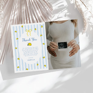 Lemon Baby Shower Geschlechtsneutrales Foto Dankeskarte