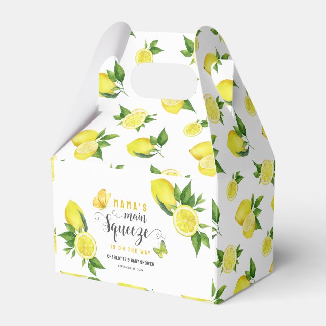 Lemon Baby Shower Mama's Hauptpresse Niedlich Citr Geschenkschachtel (Vorderseite)