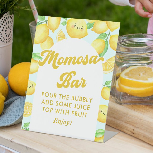 Lemon Baby Shower Momosa Bar Sockelschild (Von Creator hochgeladen)