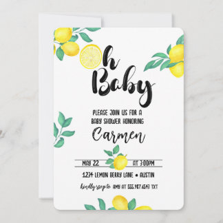 Lemon Baby Shower Oh Baby Einladung